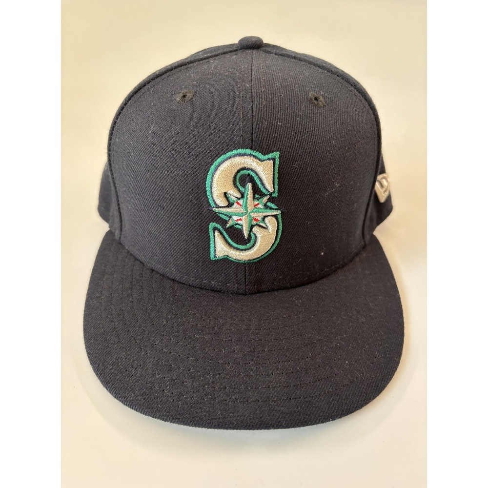 Seattle Mariners Hat Cap Fitted Mens 7 Blue MLB Baseball 59FIFTY New Era